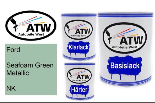Ford, Seafoam Green Metallic, NK: 1L Lackdose + 1L Klarlack + 500ml Härter - Set, von ATW Autoteile West.